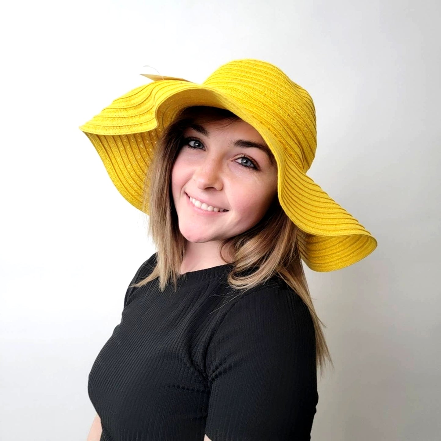 NEW Floppy Summer Sunshine Yellow Widebrim Hat