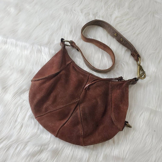 Lucky Brand Y2K Brown Leather Shoulder Bag