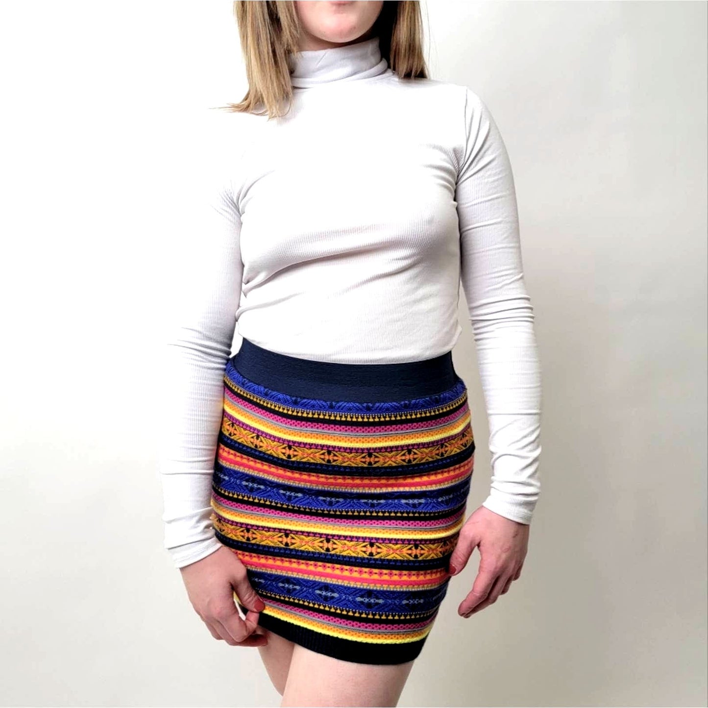 Mudd Fair Isle - Striped Mini Skirt - Small