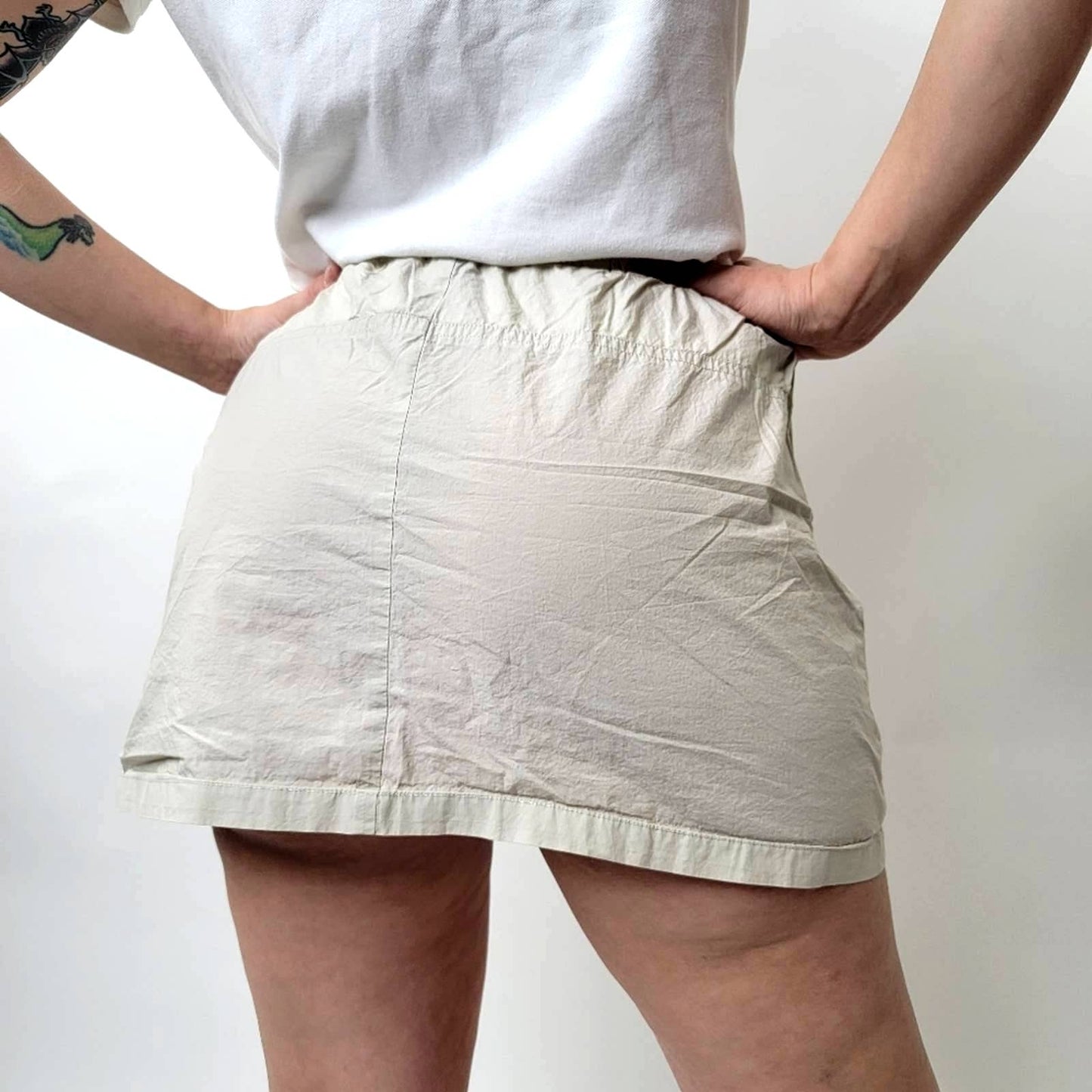 Theory Mini Khaki Cargo Safari Hiking Tennis Skirt - A-Line - M