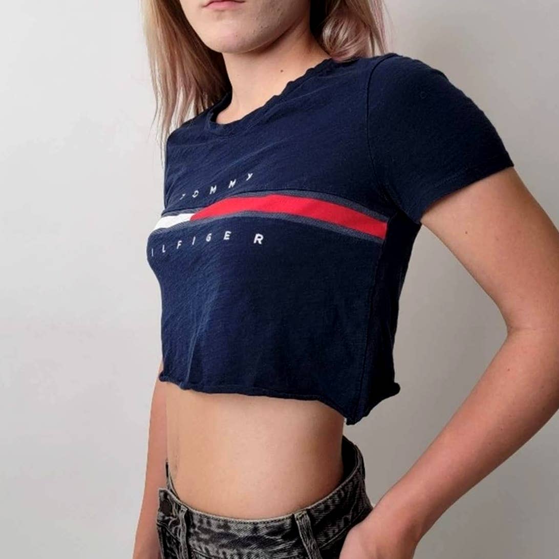 Crop Top Tommy Hilfiger Classic Logo Tee Shirt - S