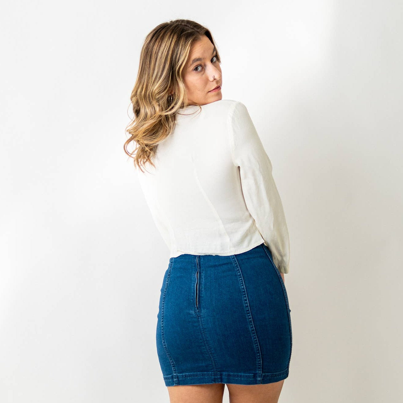 Vintage 90s Sexy Low Cute Lace Blouse