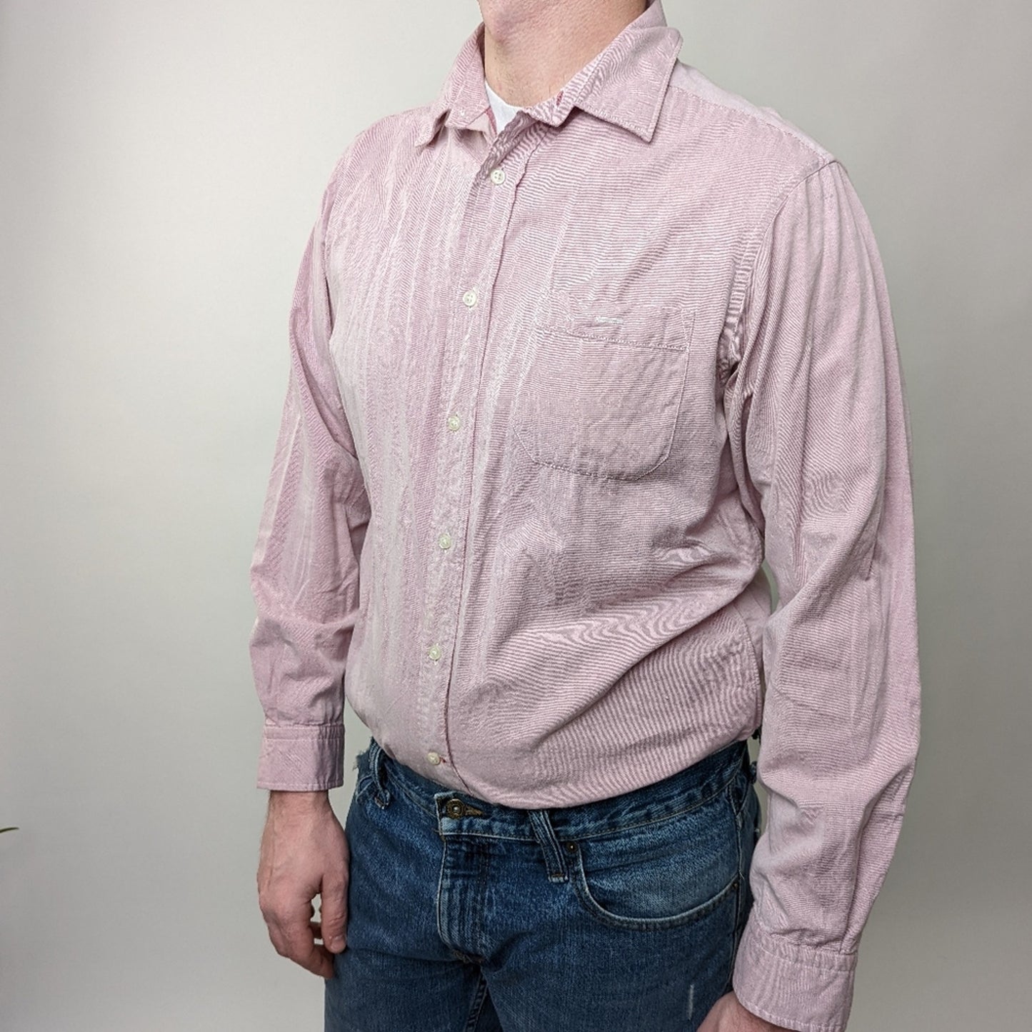 Cremieux Pale Pink Long Sleeved Button Down Dress Shirt - M