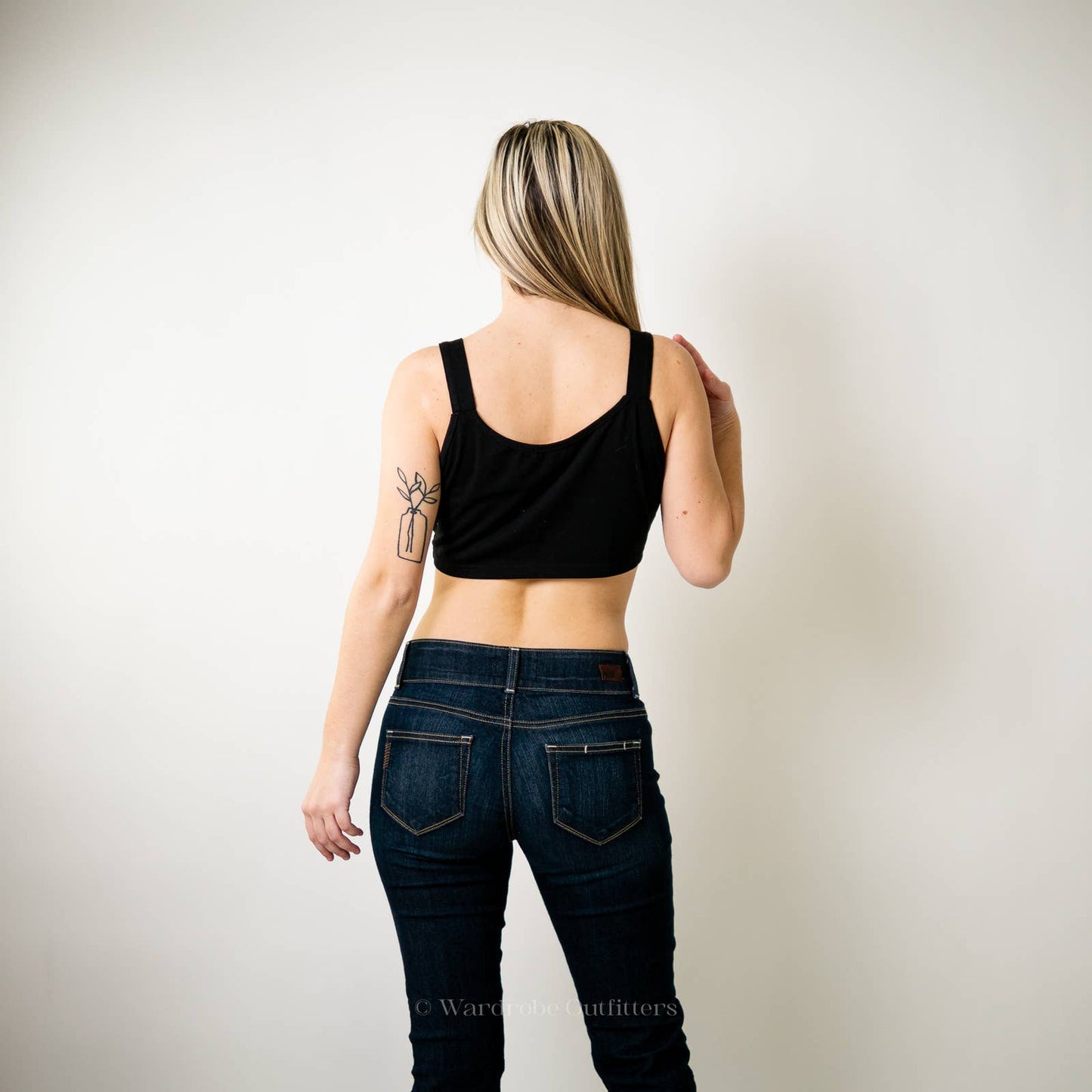 Black Crop Tank Top Halter