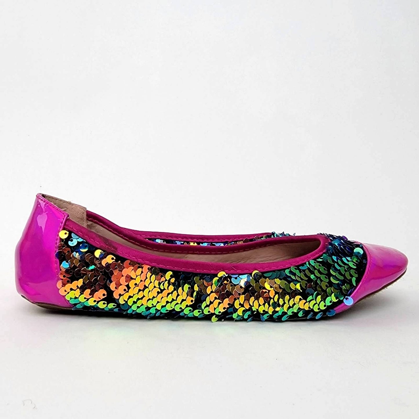 Betsey Johnson Sunglow Rainbow Sequin Ballet Flats- 7