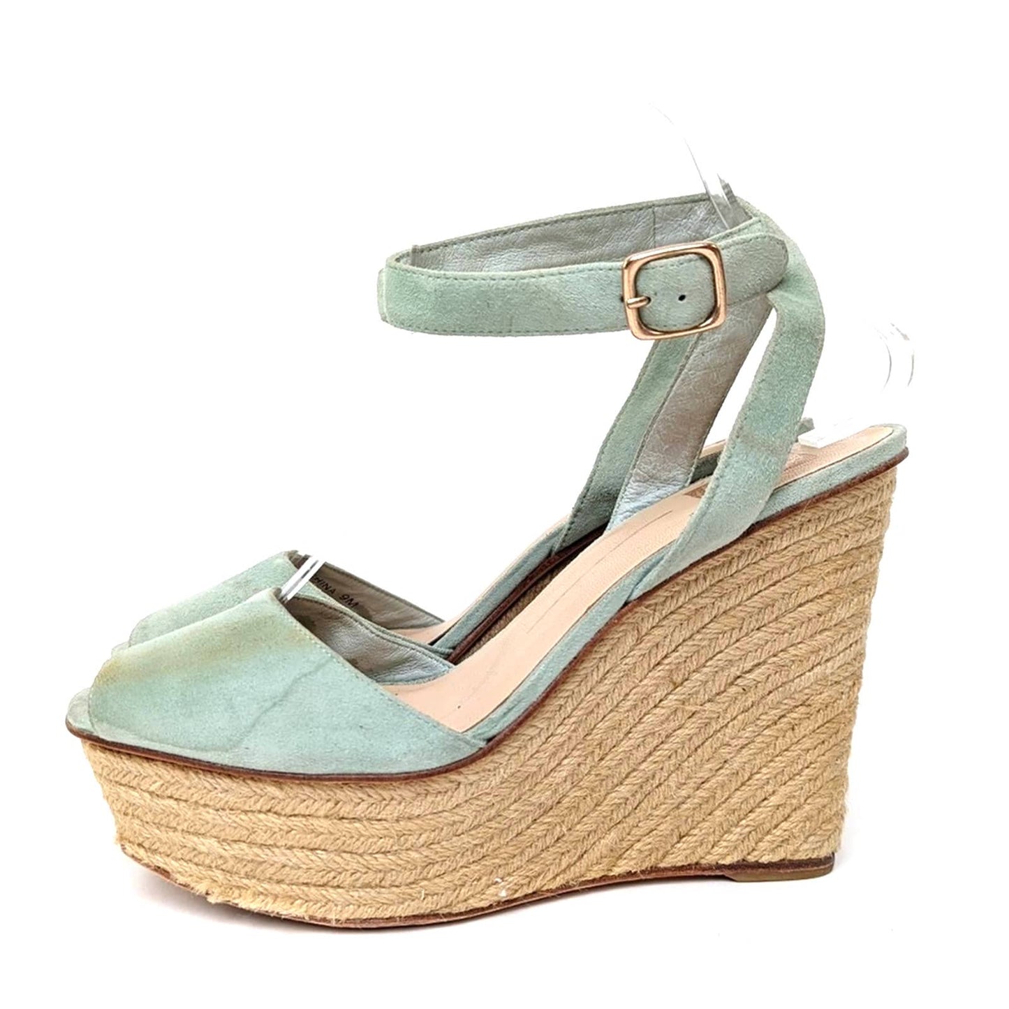 Dolce Vita Olly Suede Leather Platform Espadrille Wedge Sandals - 9