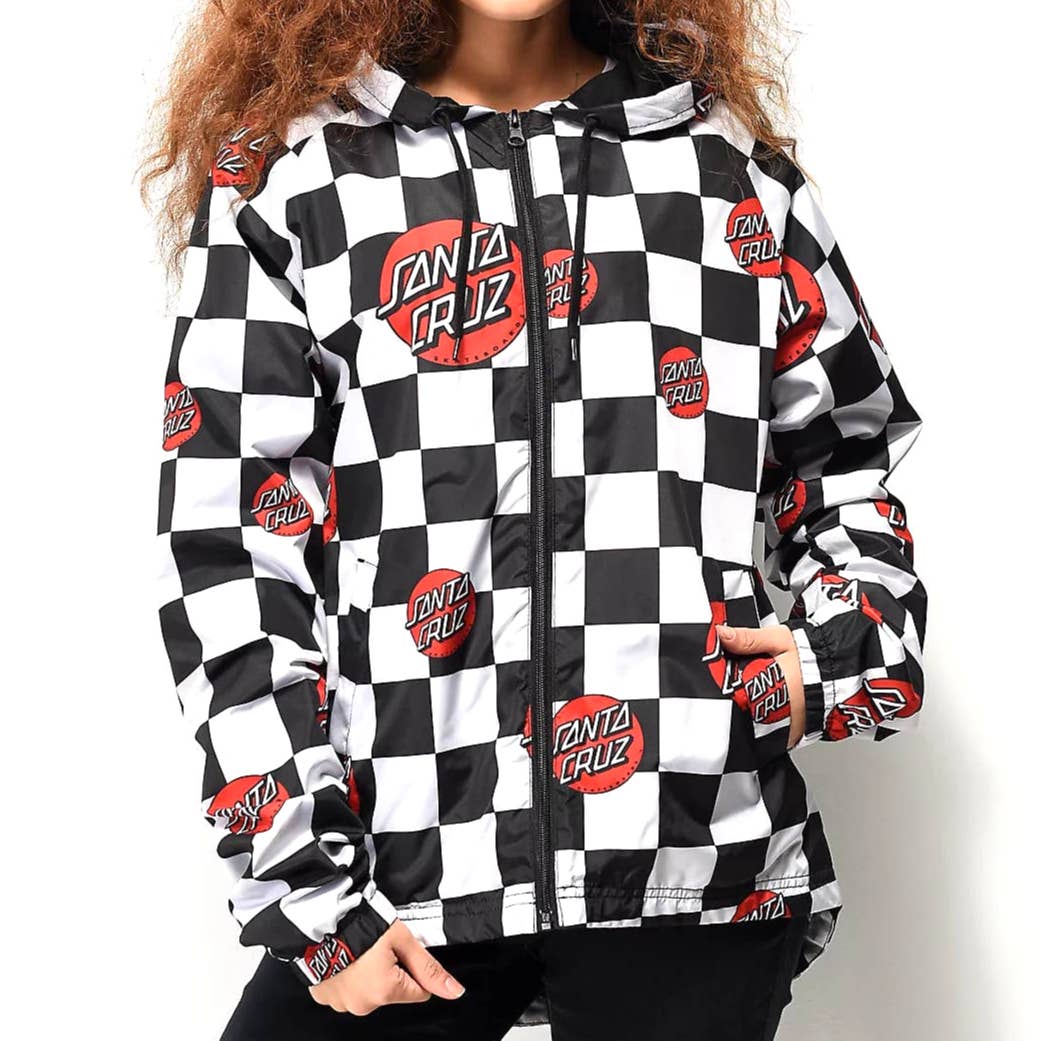 Santa Cruz Skateboards Checker Dot Windbreaker Jacket - M