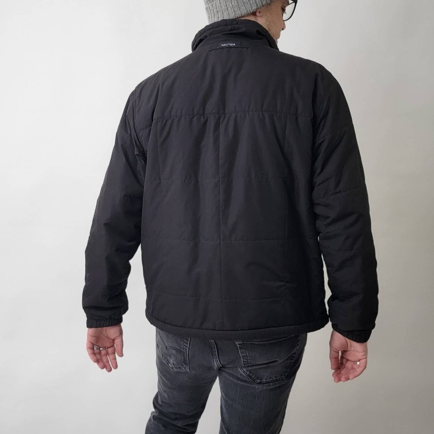 Nautica Black Sherpa Lined Jacket - M
