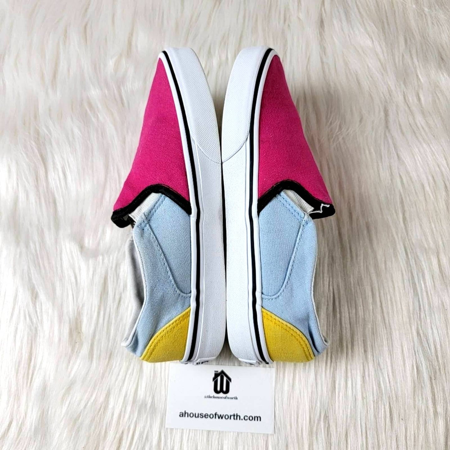 Vans Retro Neon Color Block Slip On Sneakers - 7