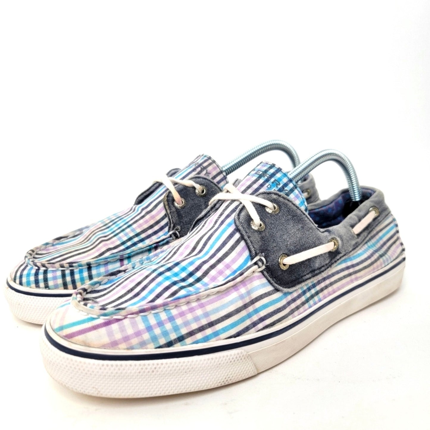 Sperry Top Sider Pastel Plaid Boat Shoes - 11