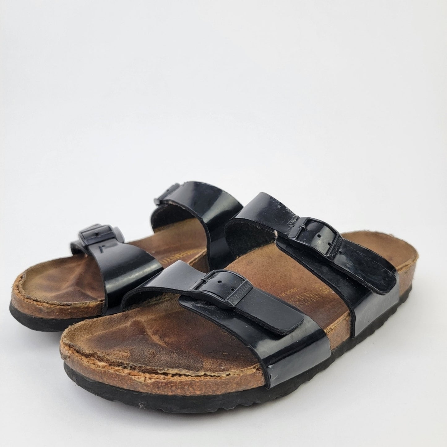 Birkenstock Papillio Arizona Black Patent Leather Sandals - 8