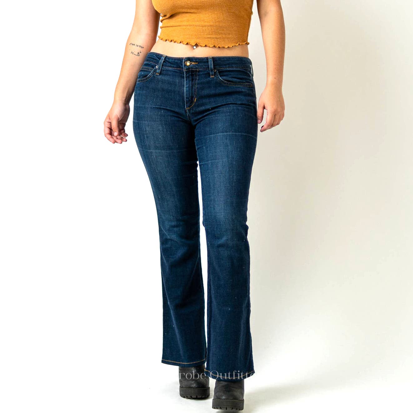 Joe's Jeans Mid Rise Skinny Bootcut Flare Jeans Jordan Wash Dark - 28