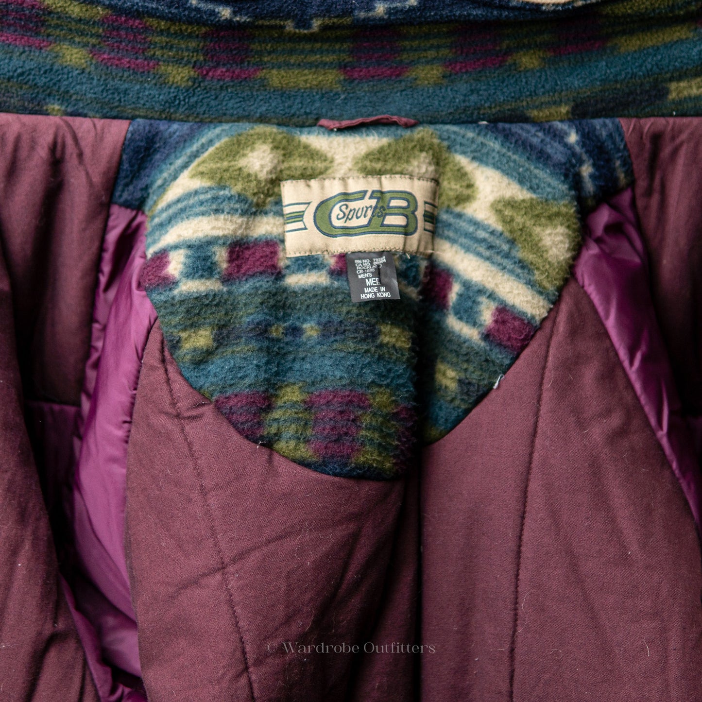 Vintage 90s Olive Green Puffer Hunting Jacket by CB Sports - M