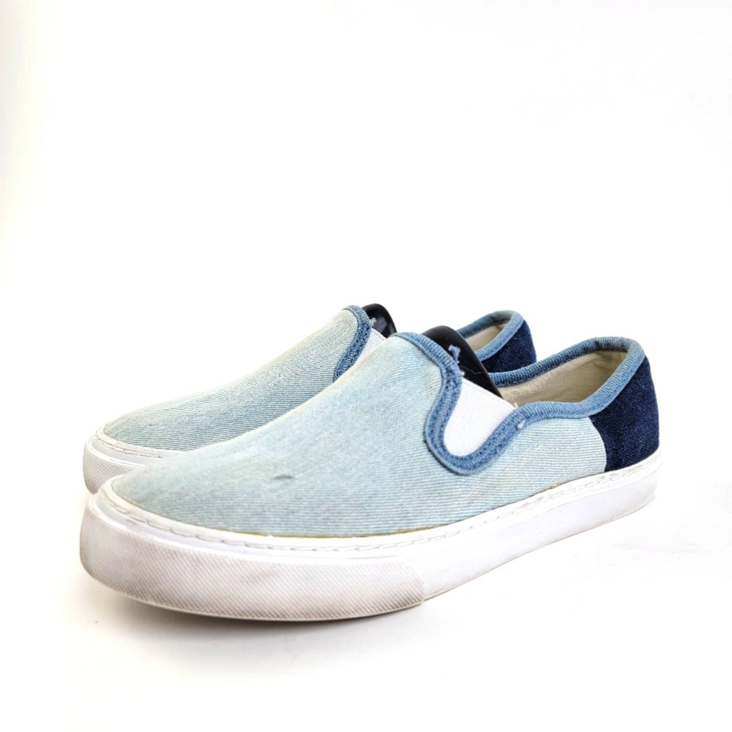 GAP Slip On Casual Loafer Light Denim Canvas Sneakers - 7