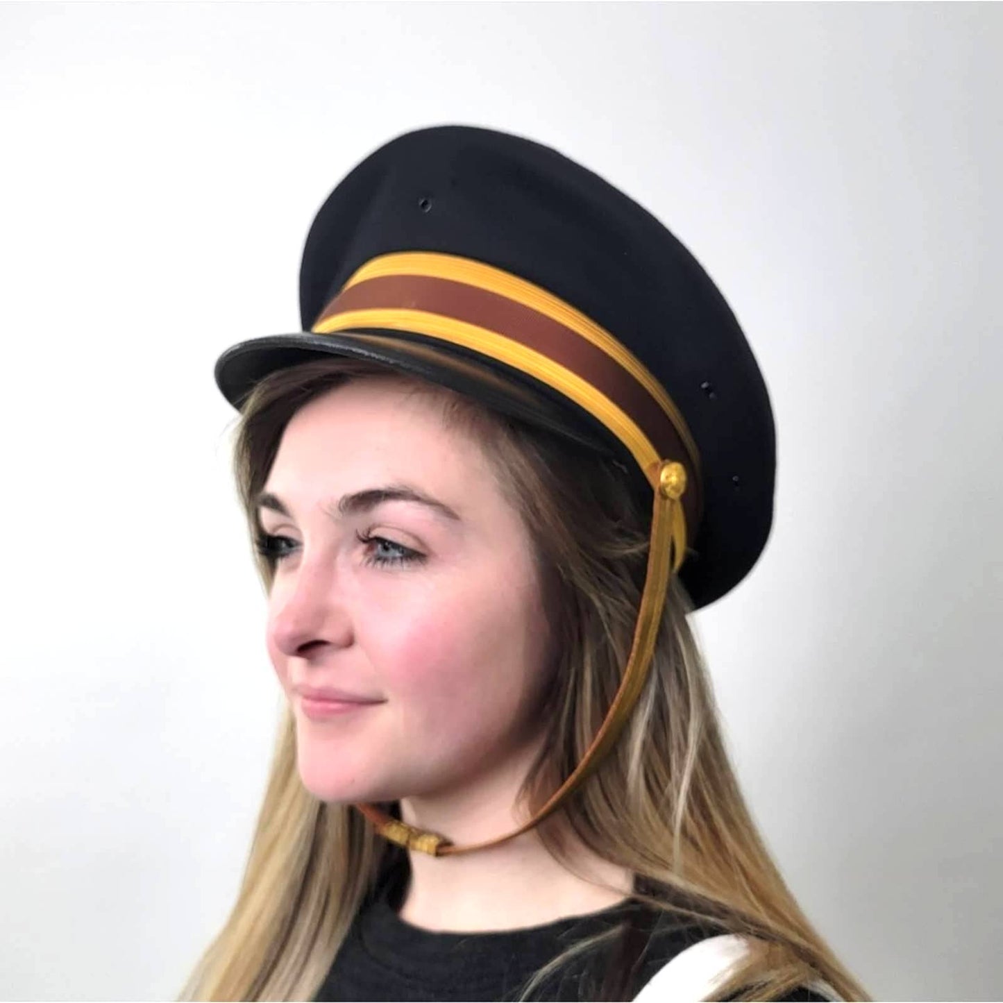 Vintage 70s Flight Ace Fur Felt Military Hat