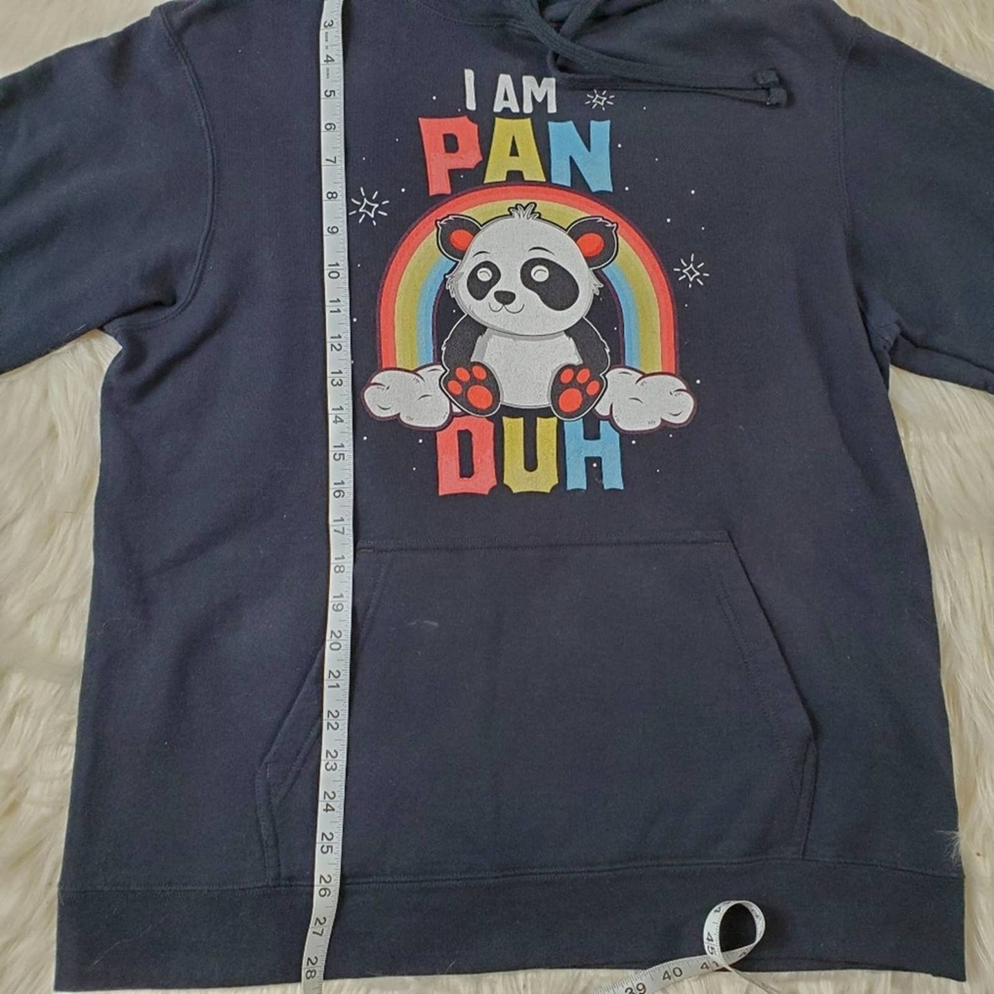 Pansexual Pride Rainbow Panda Hoodie Sweatshirt - L
