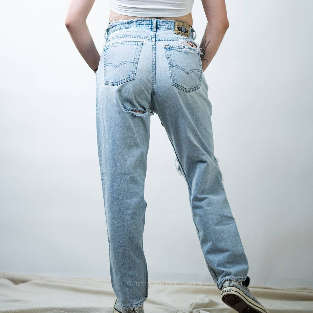 Vintage 90s THRASHED Ripped Distressed Levi Silvertab Baggy Jeans