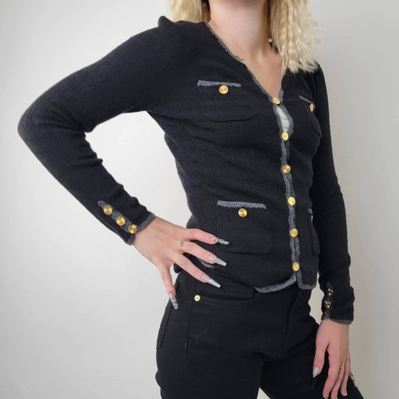 Trina Turk Vermouth Wool Cardigan - S