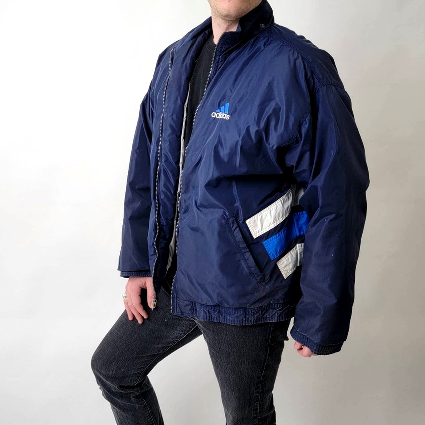 Vintage Y2k adidas Quilted Puffer Jacket Parka - XL