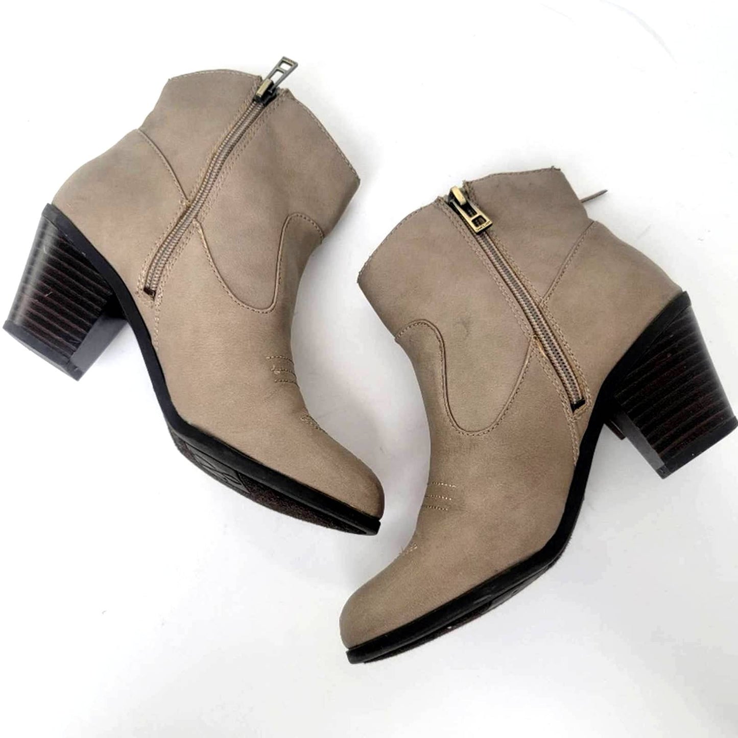 Sam & Libby Watson Fringe Chunky Heeled Ankle Boots - 6.5