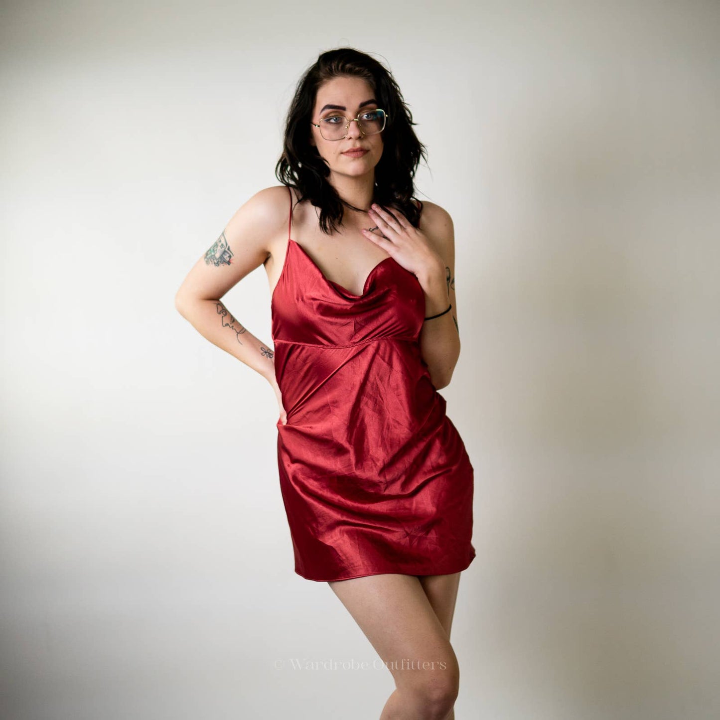 Vintage Y2K Victoria's Secret Red Silky Nightie Dress Gown Lingerie - L