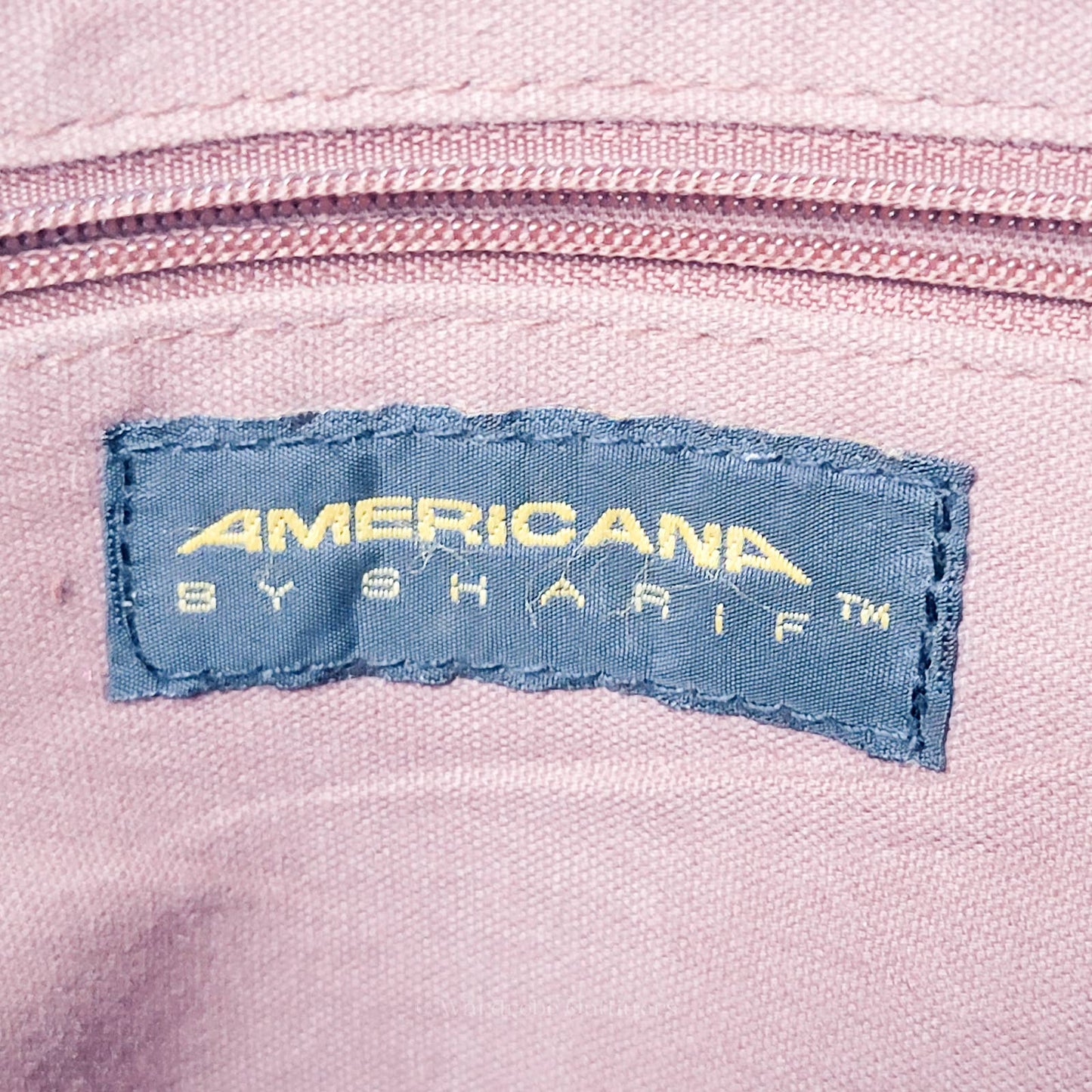 Americana By Sharif Women's Brown Clutch Makeup Bag Woven Purse