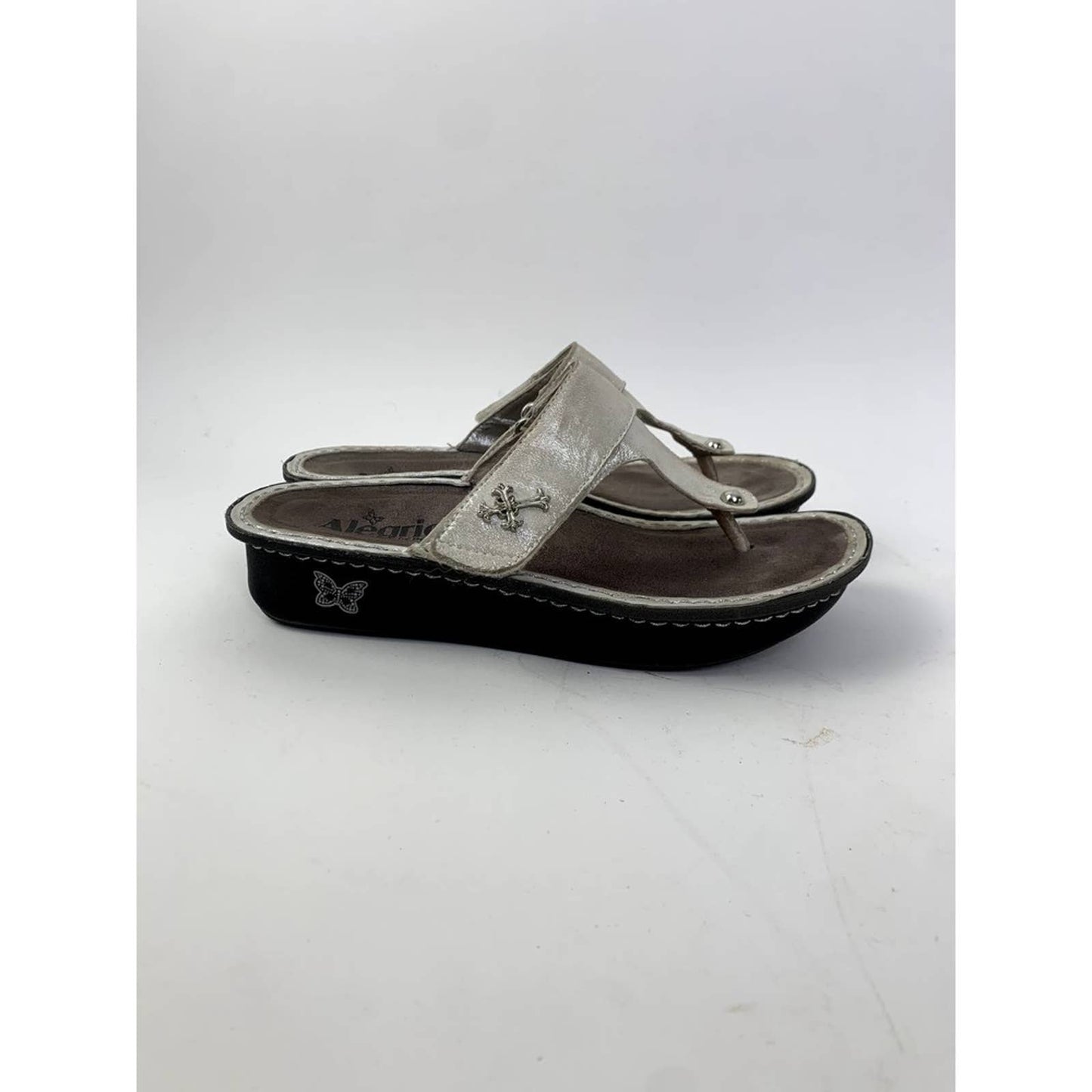 Alegria Carina Leather Thong Platform Sandals - 8