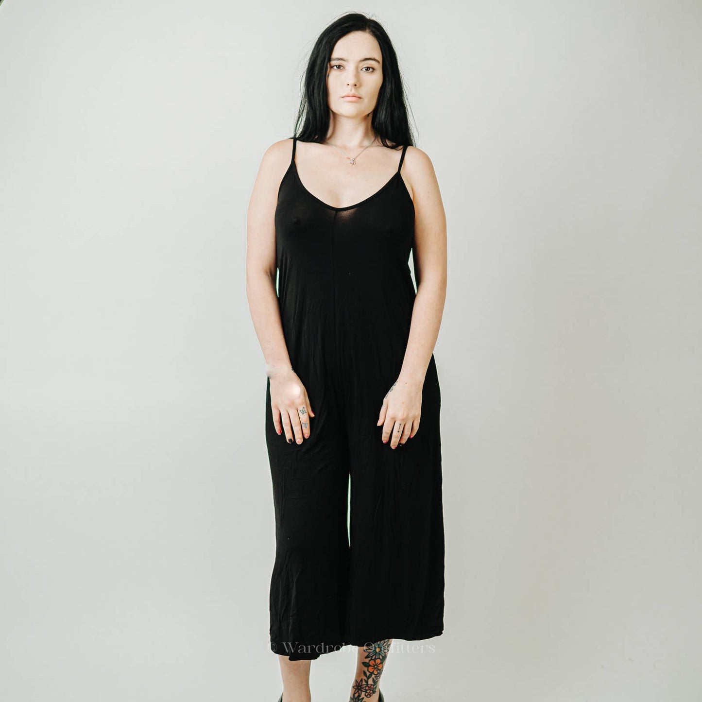 NWT 21 Saints Black Wide Leg Romper Jumpsuit - M