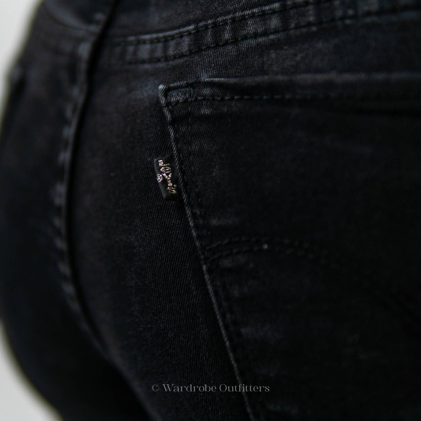 Levi 710 Super Skinny Black Denim Jeans