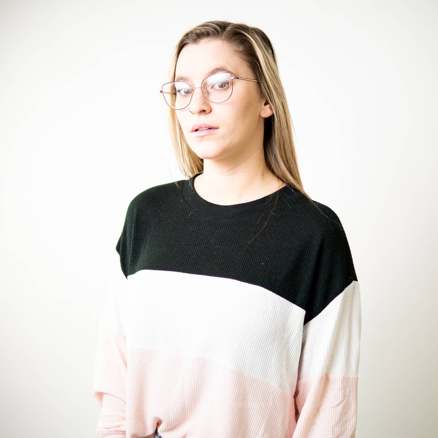 Hollister 3 Panel Waffle Knit Boyfriend Tee