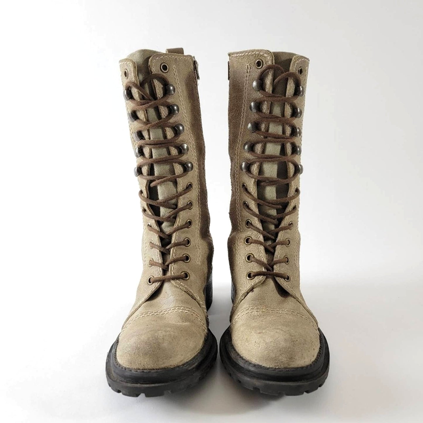 Vintage 90s Grunge Combat Chunky Platform Boots - 7
