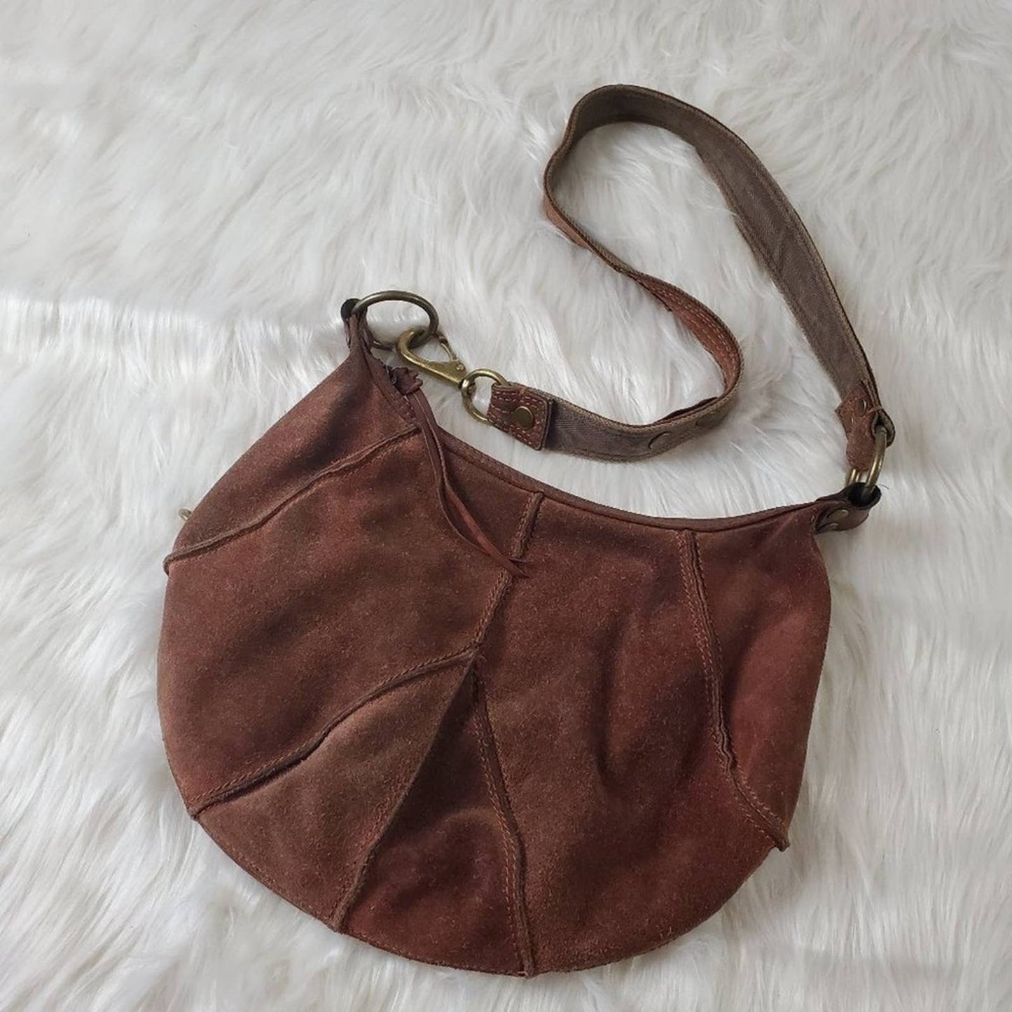 Lucky Brand Y2K Brown Leather Shoulder Bag