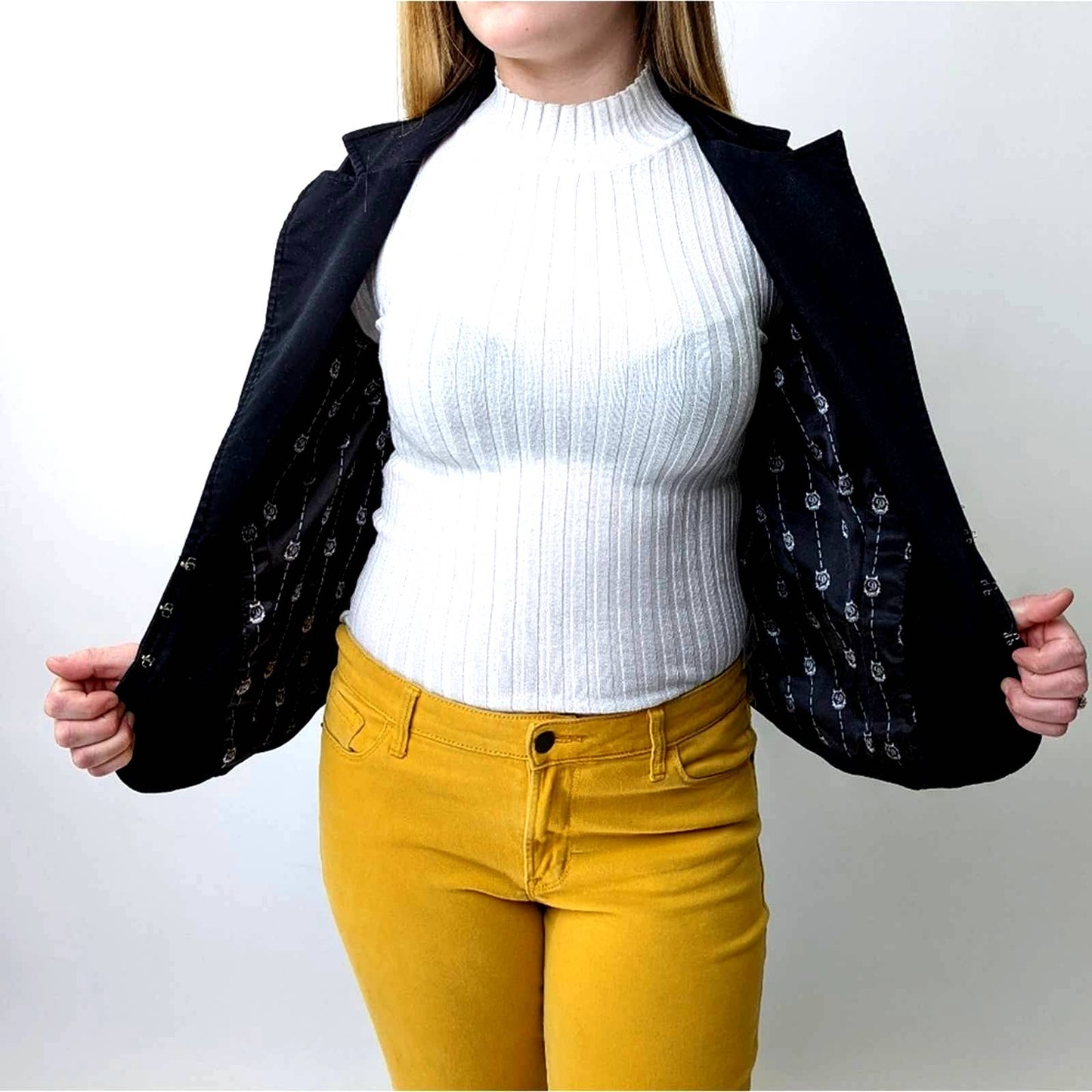 Guess Y2K Black Peplum Jacket - M