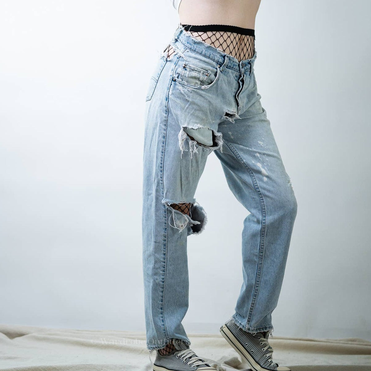 Vintage 90s THRASHED Ripped Distressed Levi Silvertab Baggy Jeans