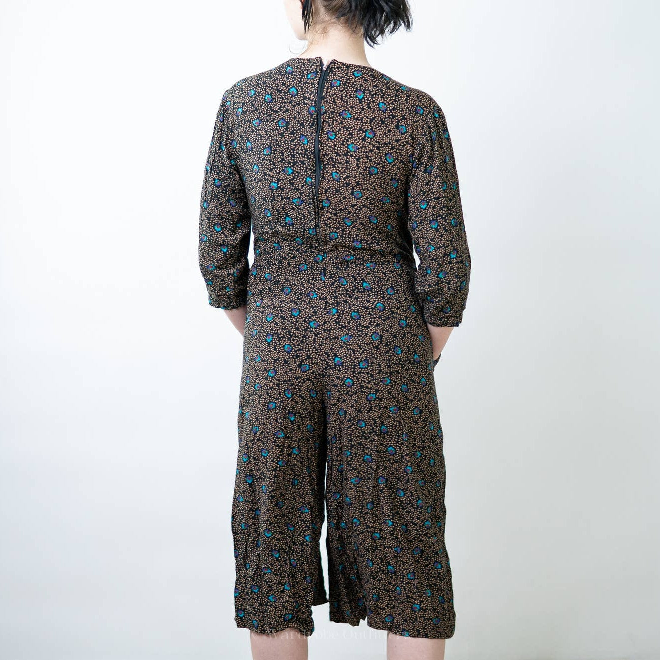 Vintage 90s Boho Cottagecore Romper Dress - M