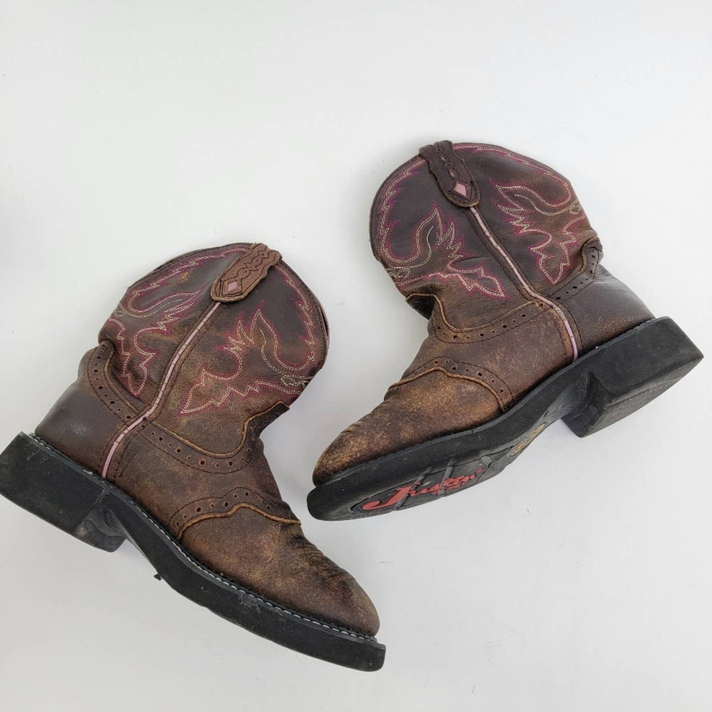 Justin Gypsy Gemma Aged Bark Western Cowboy Cowgirl Boots - 6.5