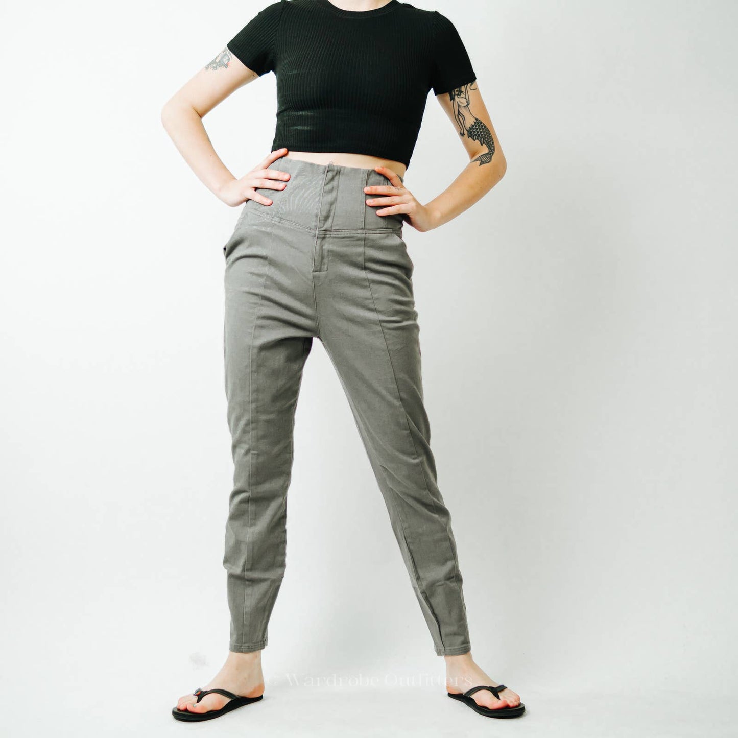 ASOS High Rise Elastic Waist Pants