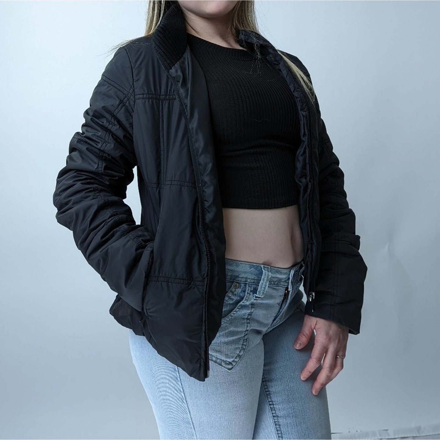 Vintage Y2K Guess Jeans Nylon Puffer Jacket - L