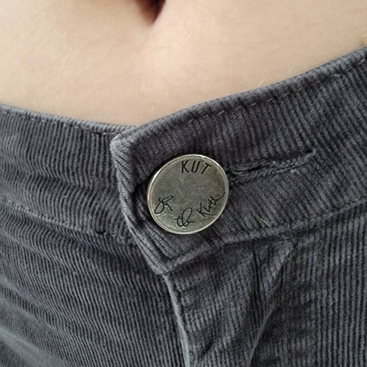 Kut from the Kloth Diana Skinny Black Corduroy Jeans - 6