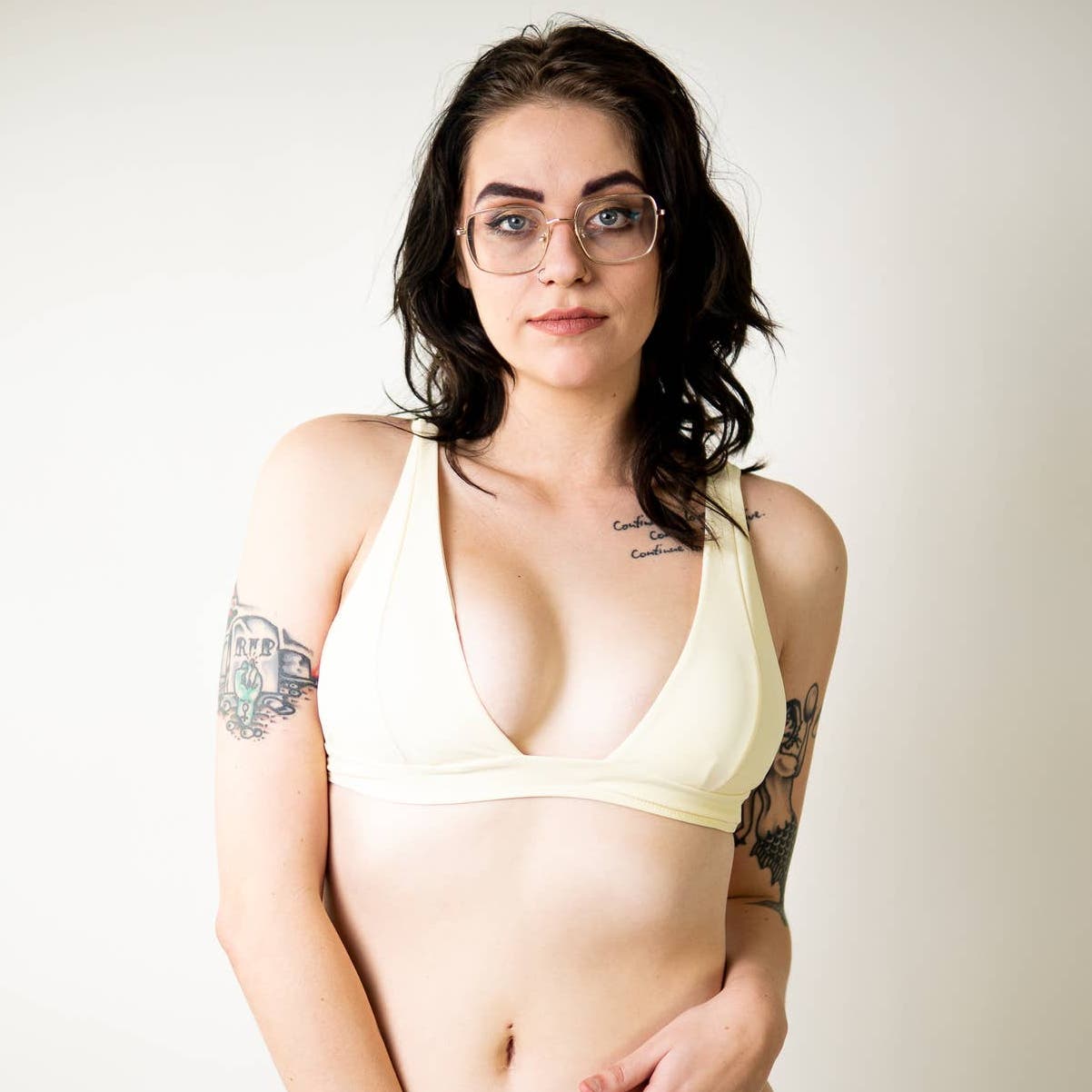 Sunshine Yellow Triangle Bikini Top