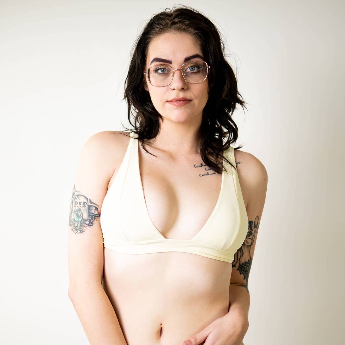 Sunshine Yellow Triangle Bikini Top