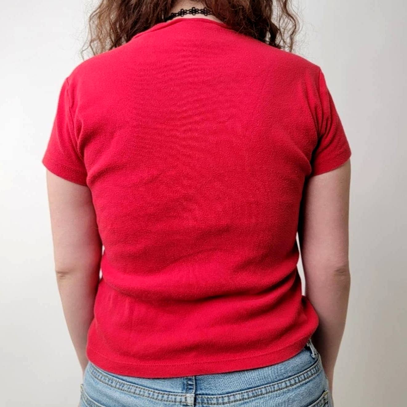 Vintage 90s Tommy Hilfiger Cropped Baby Tee - L