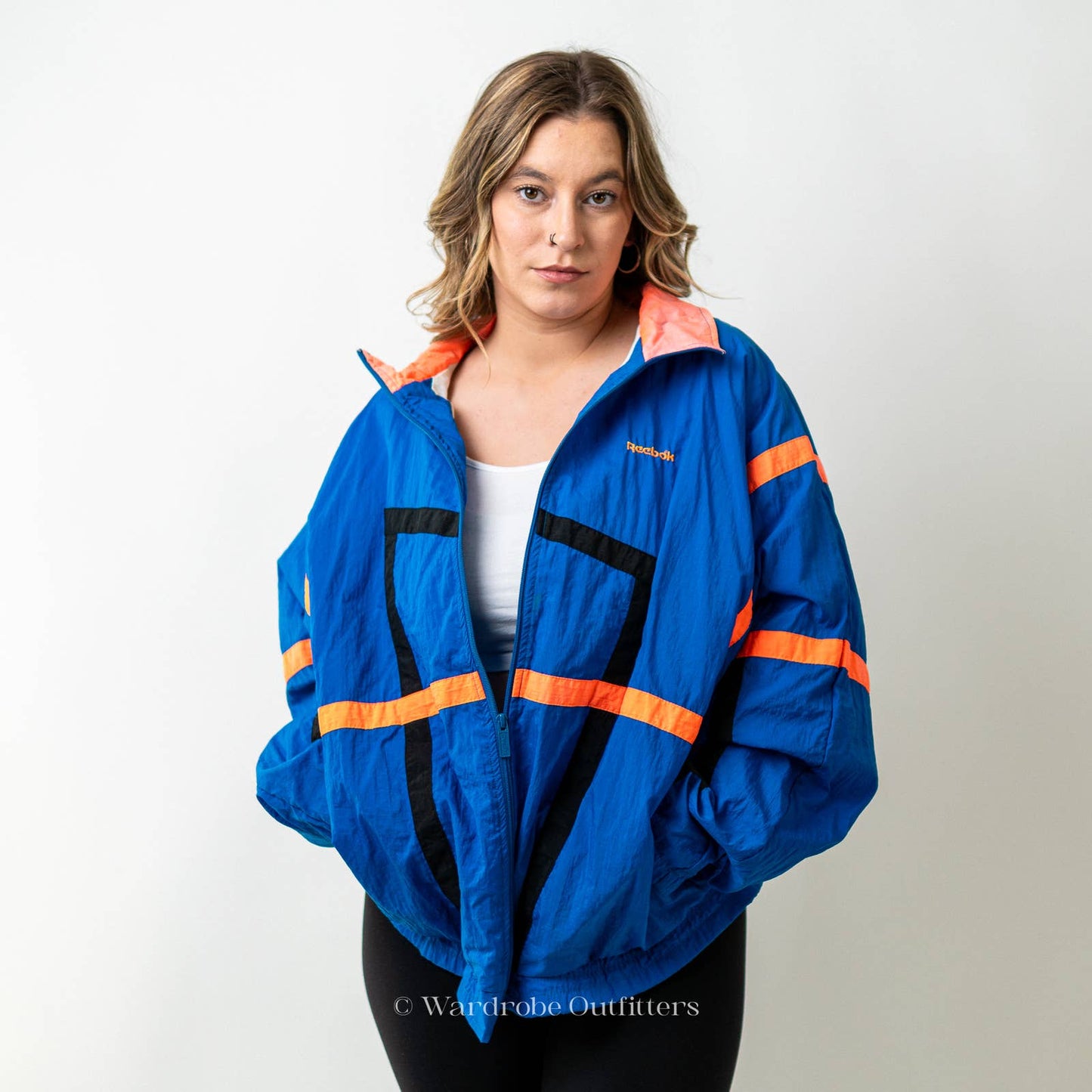 Vintage 80s Pastel Reebok Track Jacket Windbreaker
