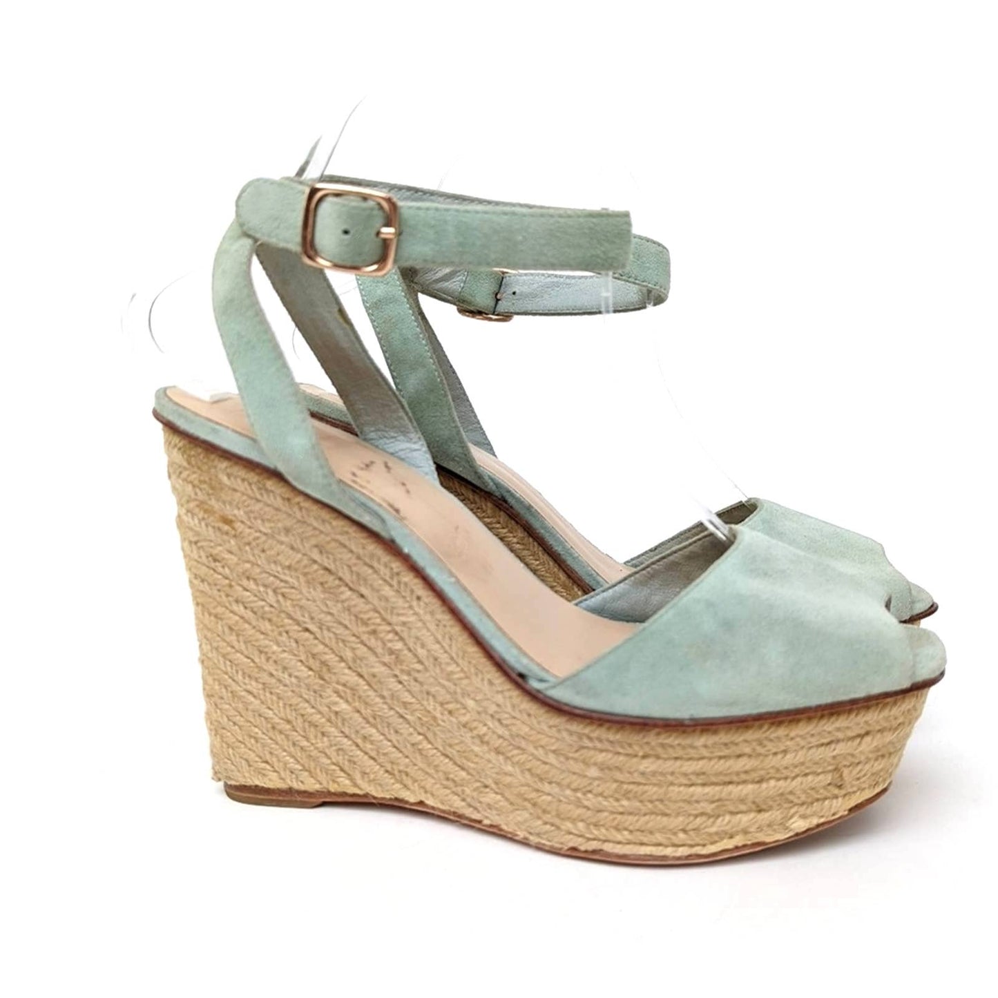 Dolce Vita Olly Suede Leather Platform Espadrille Wedge Sandals - 9