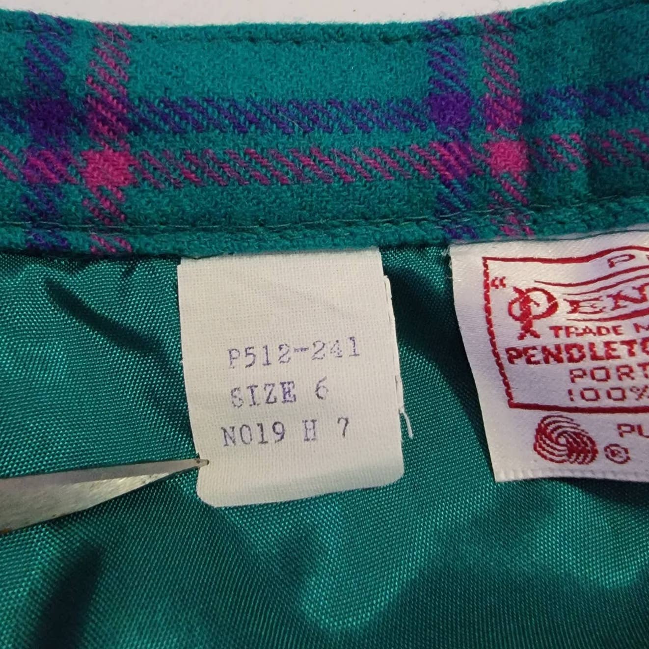 Vintage Pendleton Plaid Skirt - 6
