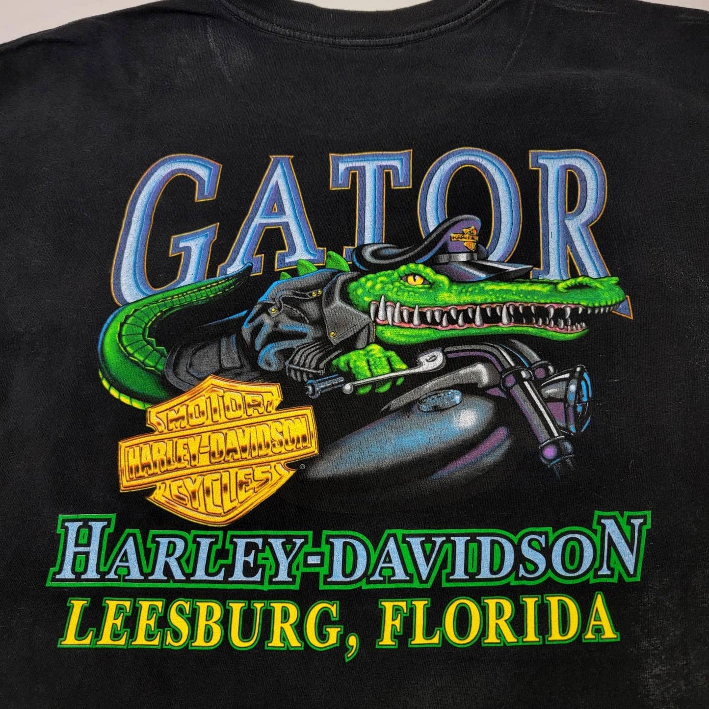 Vintage 2003 Y2K Harley-Davidson Daytona Bike Week Gator Tee Shirt - XXL