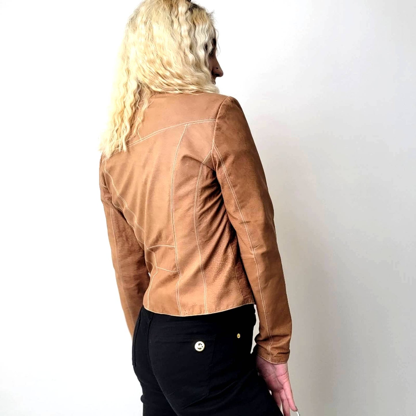 Slim Cut Western Leather Jacket by Wisons Leather - S