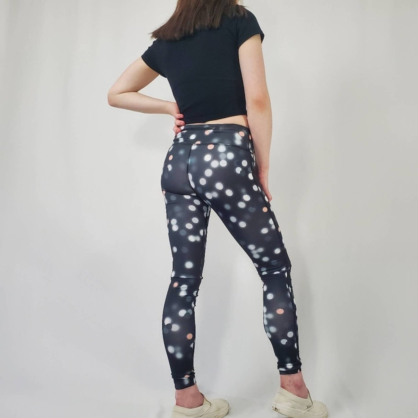 Nike Dri-Fit Essentials Printed Polka Dot Legging Tights Yoga Pants - XS
