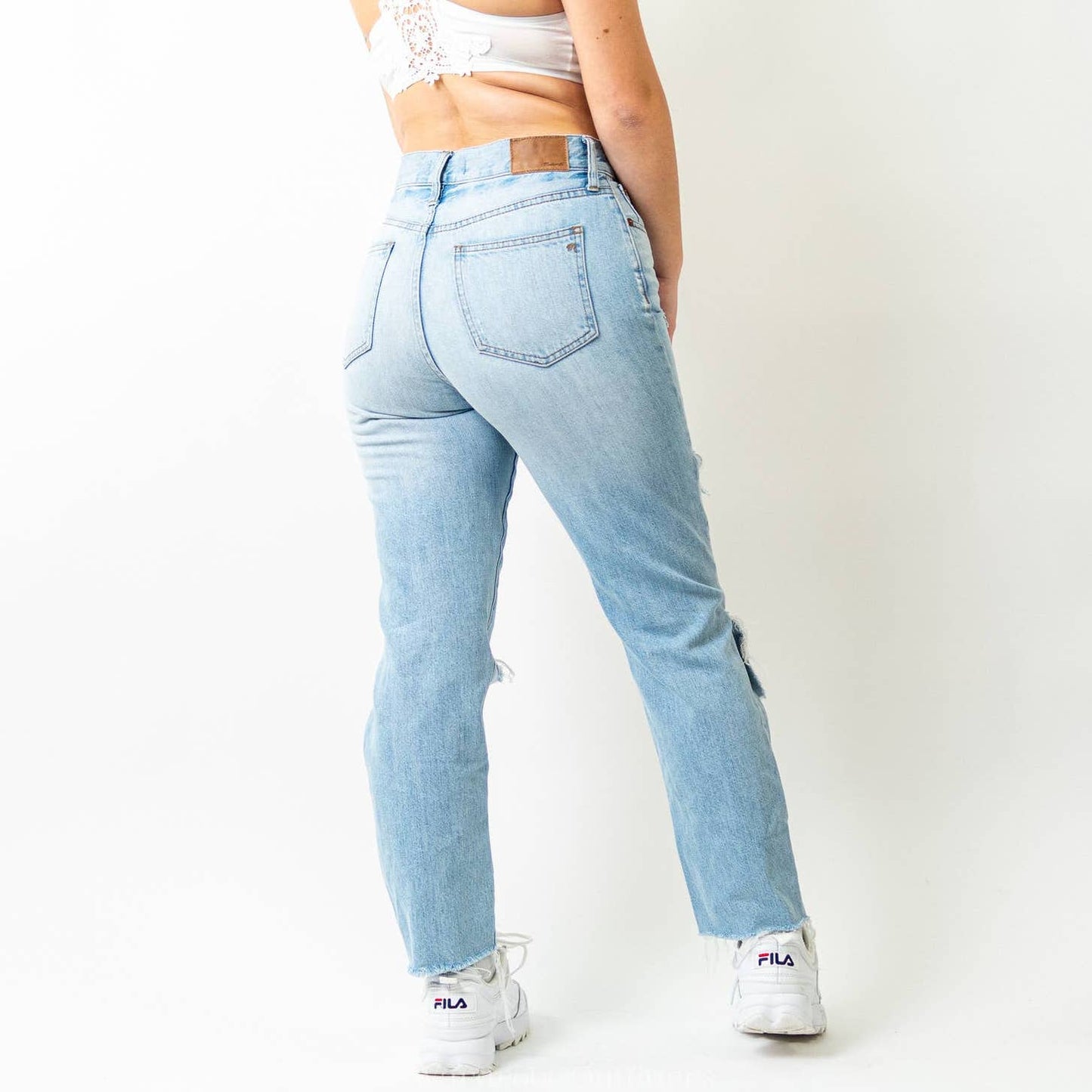 Madewell Perfect Vintage Jean in Coney Wash: Artfully Destroyed Edition