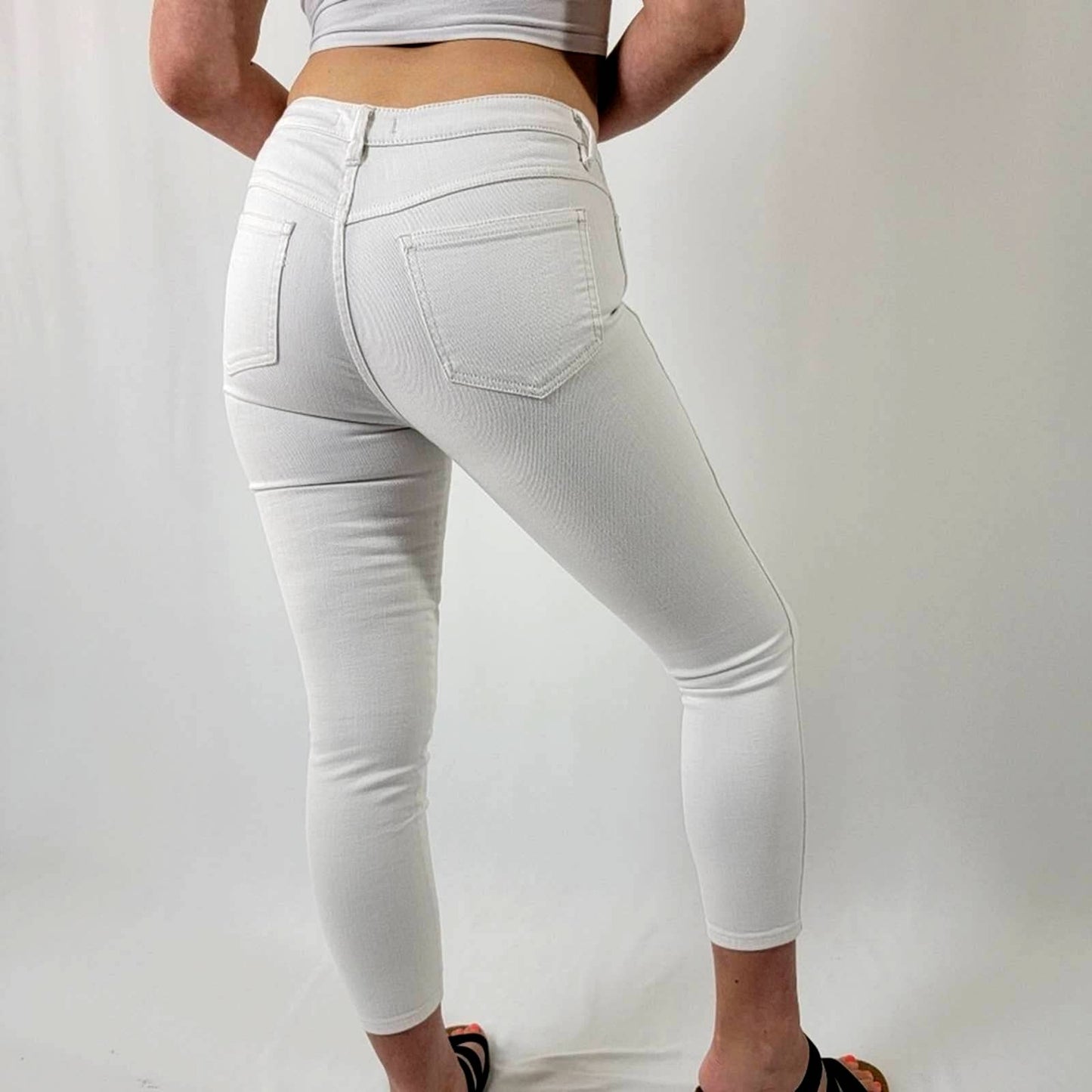 NWOT Free People High Rise Cropped Capri Skinny Jeans - 28